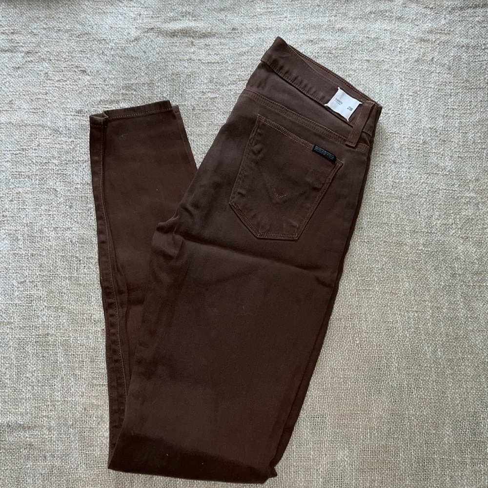 Good condition brown/chocolate Hudson Krista skinny jeans